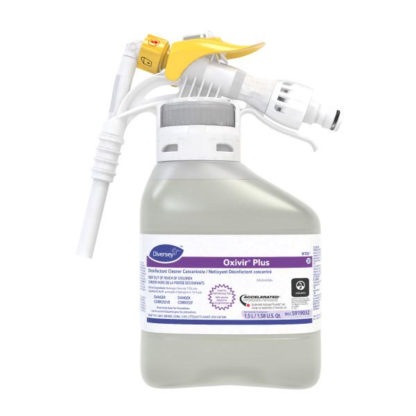 101109764/9032 ''OXIVIR PLUS'' NETTOYANT ET DÉSINFECTANT CONCENTRÉ ''FORMULE RTD'' VENDU 2X1.5L/CAISSE