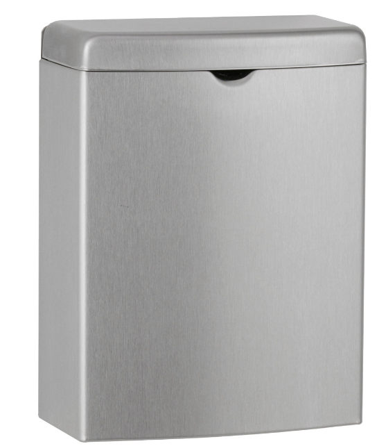 B-270 POUBELLE DE SERVIETTE SANITAIRE AVEC COUVERCLE DE FINITION INOX