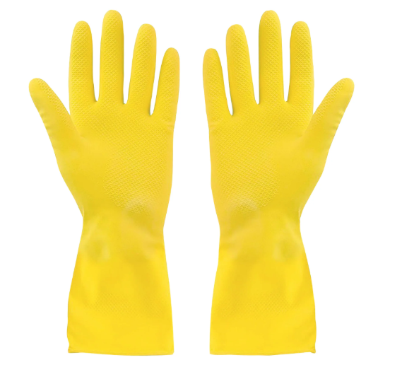GLB-7770 GANTS DE MENAGE JAUNE MOYEN