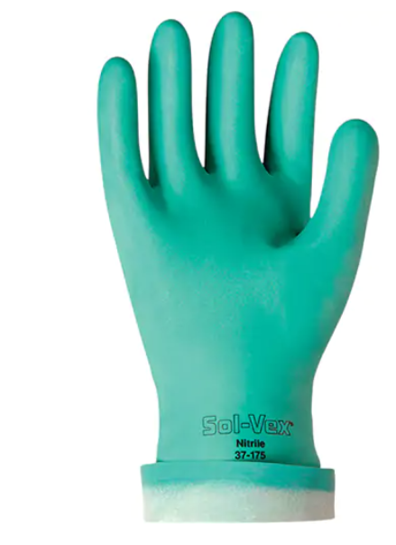 ANSELL 37-175 GR:8 GANT SOLVEX RÉSISTANT CHIMIQUE VERT 