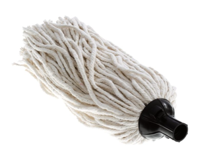 AG-1510 MOPPE BLANCHE 10OZ EMBOUT FILETÉ BRINS COUPÉS