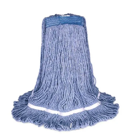 BVS-BEB2 MOPPE BLEUE 16OZ BRINS ATTACHÉS ET BOUCLÉS AVEC BANDE ÉTROITE