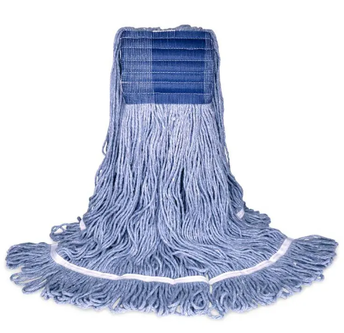 BVS-BLB3 MOPPE BLEUE 20OZ BRINS ATTACHÉS ET BOUCLÉS AVEC BANDE LARGE