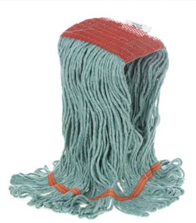 AG-2303 MOPPE VERTE 20OZ BRINS ATTACHÉS ET BOUCLÉS AVEC BANDE LARGE