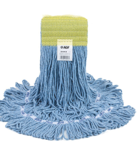 AG-2443 MOPPE BLEUE 20OZ RINS ATTACHÉS ET BOUCLÉS AVEC BANDE LARGE