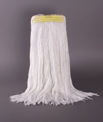 BVS-FCIS20 MOPPE À CIRER 20OZ BLANCHE BRINS COUPÉS AVEC BANDE ÉTROITE