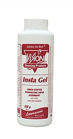 LW-34115(CSX12) ''INSTA-GEL'' POUDRE ABSORBANTE ET DÉSODORISANTE PARFUM CITRON VENDU 12X550GR