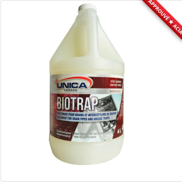UNICA-NTRP04 ''BIOTRAP'' TRAITEMENT POUR DRAINS ET INTERCEPTEUR DE GRAISSE 4L