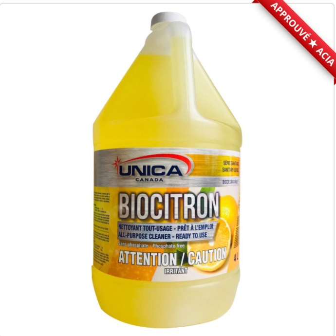 UNICA-NCIT04 NETTOYANT TOUT-USAGE ANTIBACTÉRIEN BIOCITRON 4 LITRES