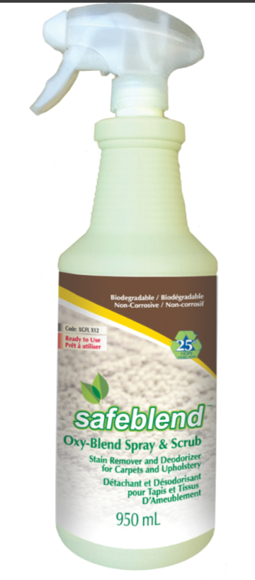 SAFEBLEND-XGFL(950ML) OXY-BLEND DÉTACHANT ET DÉSODORISANT TAPIS/TISSUS PARFUM FLORAL 950ML