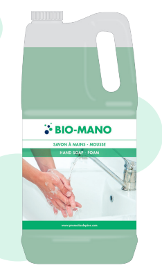 ''BIO-MANO'' SAVON À MAINS MOUSSANT VERT 4L