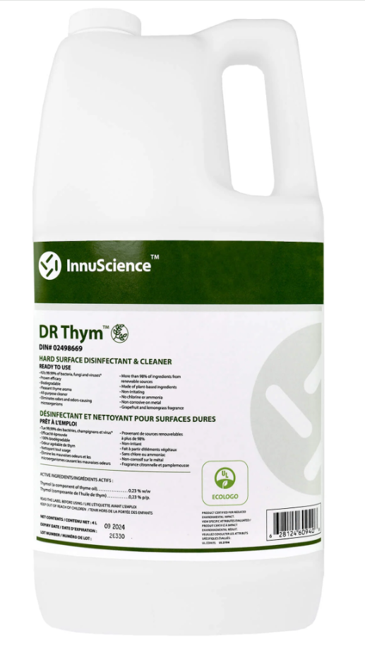 16966-''DR-THYM'' DÉSINFECTANT ET NETTOYANT POUR SURFACES DURES 4L