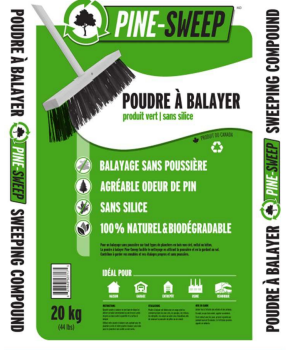 SAC DE POUDRE À BALAYER VERTE 45LBS/20KG 
