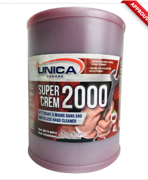 UNICA-S2004J ''SUPER CREM 2000'' NETTOYANT À MAIN AVEC PIERRE PONCE ''JUG'' 4L 