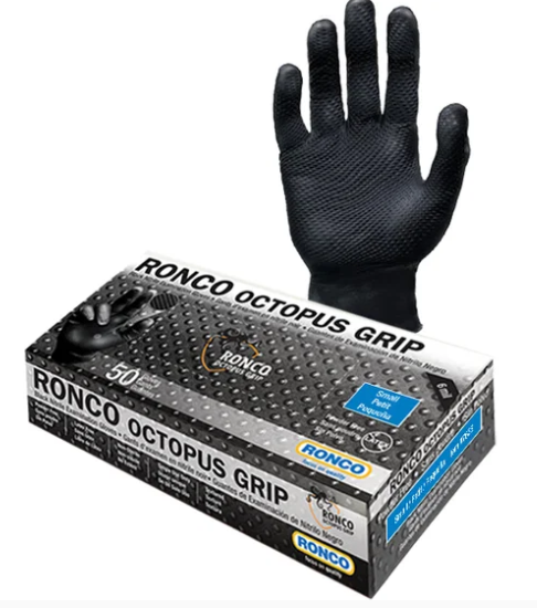 RC-762XL ''OCTOPUS'' GANTS NITRILE EXTRA-LARGE NOIR 6MILL 50/BOITE