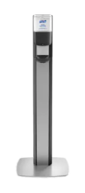 GOJO-7318-DS-SLV SUPPORT ARGENT AVEC DISTRIBUTEUR SANS CONTACT GRAPHITE POUR DÉSINFECTANT ES8