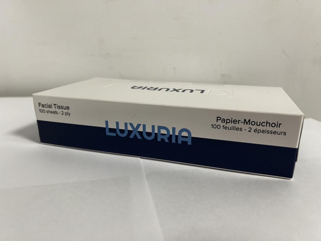LUXURIA PAPIER MOUCHOIR 2 PLIS 30X100/CAISSE