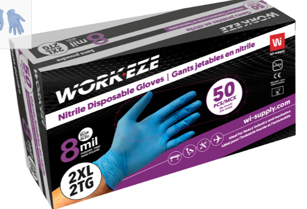 WPC-DN108-L GANT NITRILE LARGE BLEU 8 MILL 50/BTE