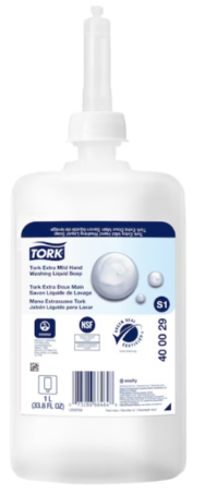 TORK-400029 SAVON À MAINS EXTRA DOUX NON PARFUMÉ SYSTÈME S1 6X1L/CAISSE