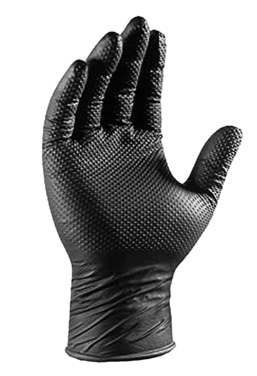 GLB-7822 GANTS NITRILE LARGE NOIR 8MILL 100/BOITE