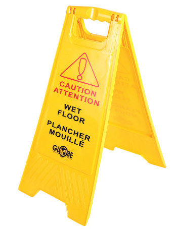 GLB-7112 PANCARTE PLANCHER MOUILLÉ  ANGLAIS/FRANÇAIS