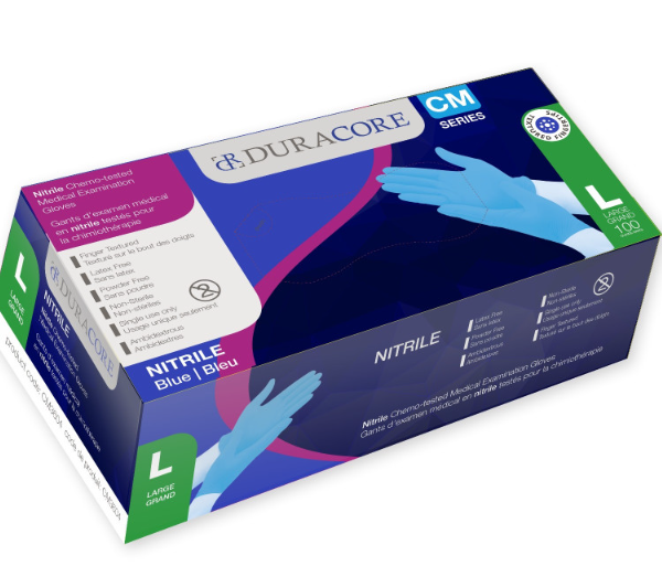 DC-CM3604 GANTS NITRILE LARGE BLEU 3.2MIL 100/BOITE