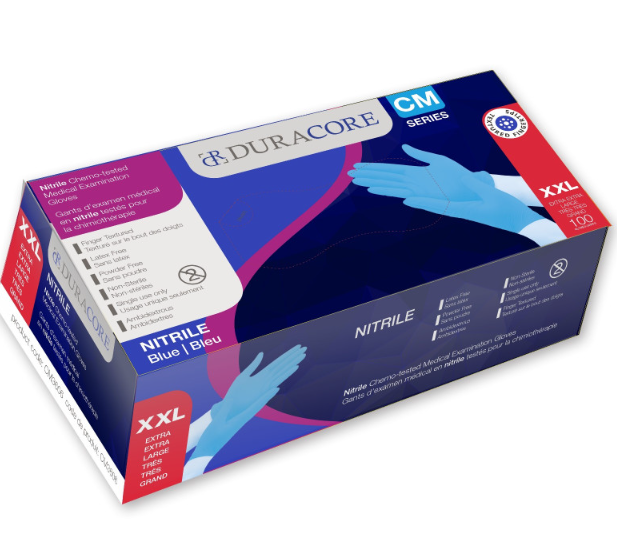 DC-CM3606 GANTS NITRILE XX-LARGE BLEU 3.2MIL 100/BOITE