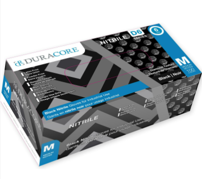D65570-GANTS NITRILE MÉDIUM NOIR 6MILL 100/BOITE