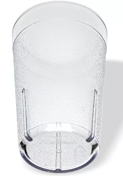 SJ-550107 VERRE RÉUTILISABLE, EMPILABLE EN PLASTIQUE TRANSPARENT 5OZ/150ML 72/CAISSE