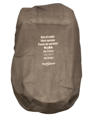 02-16012 COUVRE URINOIR OÙ DE TOILETTE JETABLE GRIS