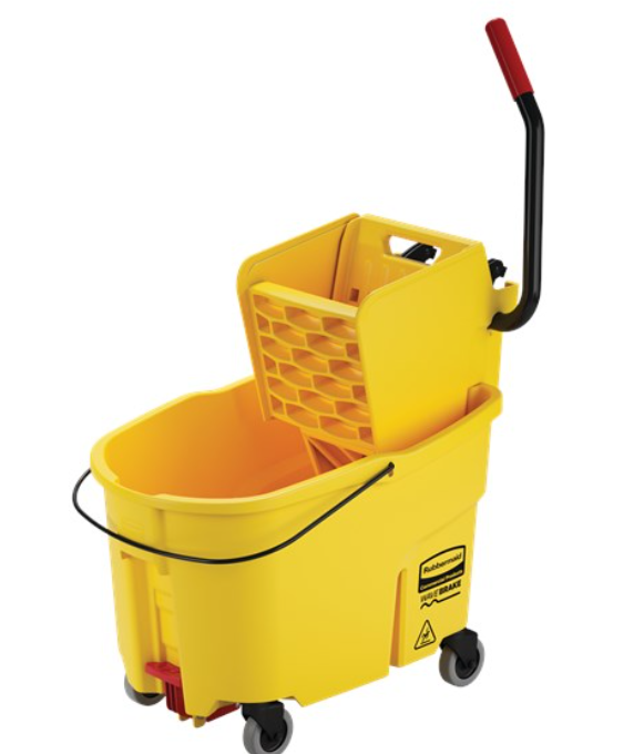 RUBBERMAID-FG618688YEL CHAUDIÈRE/ESSOREUSE PRESSION LATÉRALE 44PTES JAUNE