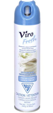 ''VIRO FRESH'' DÉSODORISANT EN AÉROSOL ''LINGE FRAIS'' 240GR