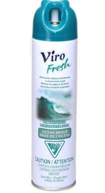 ''VIRO FRESH'' DÉSODORISANT EN AÉROSOL ''BRISE D'OCÉAN'' 240GR