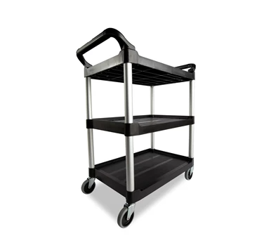RUBBERMAID-FG342488BLA CHARIOT UTILITAIRE DE SERVICE AVEC ROULETTES PIVOTANTES DE 4 PO, CAPACITÉ DE 200 LB, NOIR