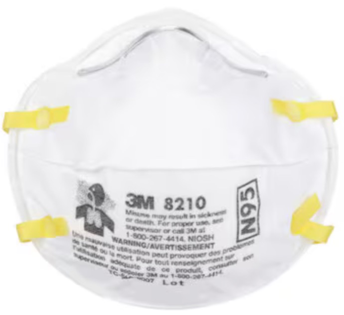 3M-8210(CSX20) MASQUE RESPIRATEUR ''N95'' VENDU 8X20/CAISSE