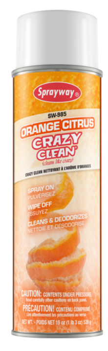 RLK-SW985W NETTOYANT/DÉSODORISANT ORANGE CITRUS CRAZY CLEAN 539GR