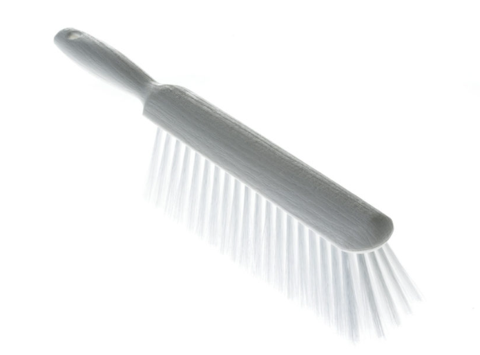 AG-812 BROSSE À COMPTOIR BLANCHE AVEC MANCHE ''OK SERVICE ALIMENTAIRE''