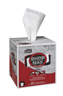 TORK-450137 PAPIER A MAIN ULTRA RÉSISTANT SHOPMAX BLANC 4X200/CS W21