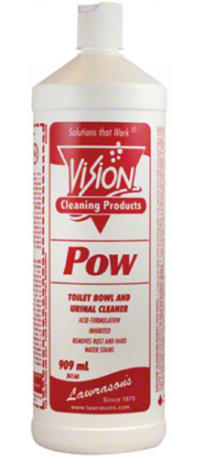 LW-34160 ''POW'' NETTOYANT POUR CUVETTE ET URINOIR À BASE D'ACIDE 909ML