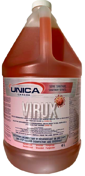 UNICA-NVRUX04 ''VIRUX'' DÉSINFECTANT À LARGE SPECTRE 4L  
