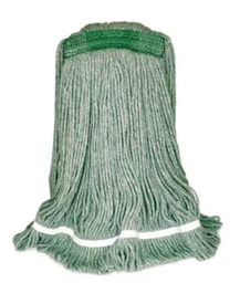 [632093] BVS-BEV3 MOPPE VERTE 20OZ BRINS ATTACHÉS ET BOUCLÉS AVEC BANDE ÉTROITE