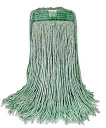 [633316] BVS-FVES16 MOPPE VERTE 16OZ BRINS COUPÉS AVEC BANDE ÉTROITE