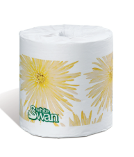 [675965] KG-05965 PAPIER HYGIÉNIQUE PETIT ROULEAU WHITE SWAN 2 PLIS 96X500F/CAISSE 