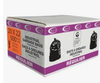 [7720NR] SAC À ORDURES NOIR RÉGULIER 20X22 500/CAISSE