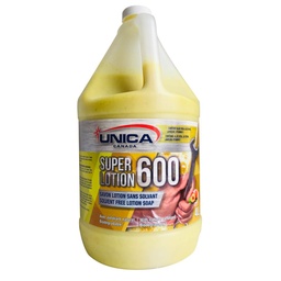 [860605] UNICA-604 ''SUPER LOTION 600'' SAVON LOTION DOUX POUR LES MAINS JAUNE 4L