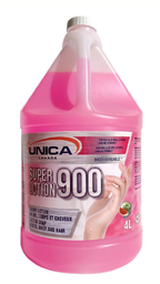 [860904] UNICA-S904 ''SUPER LOTION 900'' SAVON LOTION DOUX 3 DANS 1 MAINS, CORPS ET CHEVEUX ROSE 4L