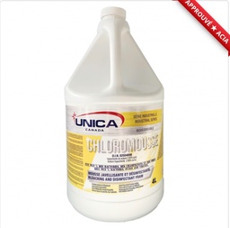 [650016] UNICA-NCLOM04 ''CHLOROMOUSSE'' DÉSINFECTANT, JAVELISANT, MOUSSANT 4L