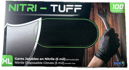 [61GN12-L6] GANTS NITRILE MÉDIUM NOIR 5MILL 100/BOITE